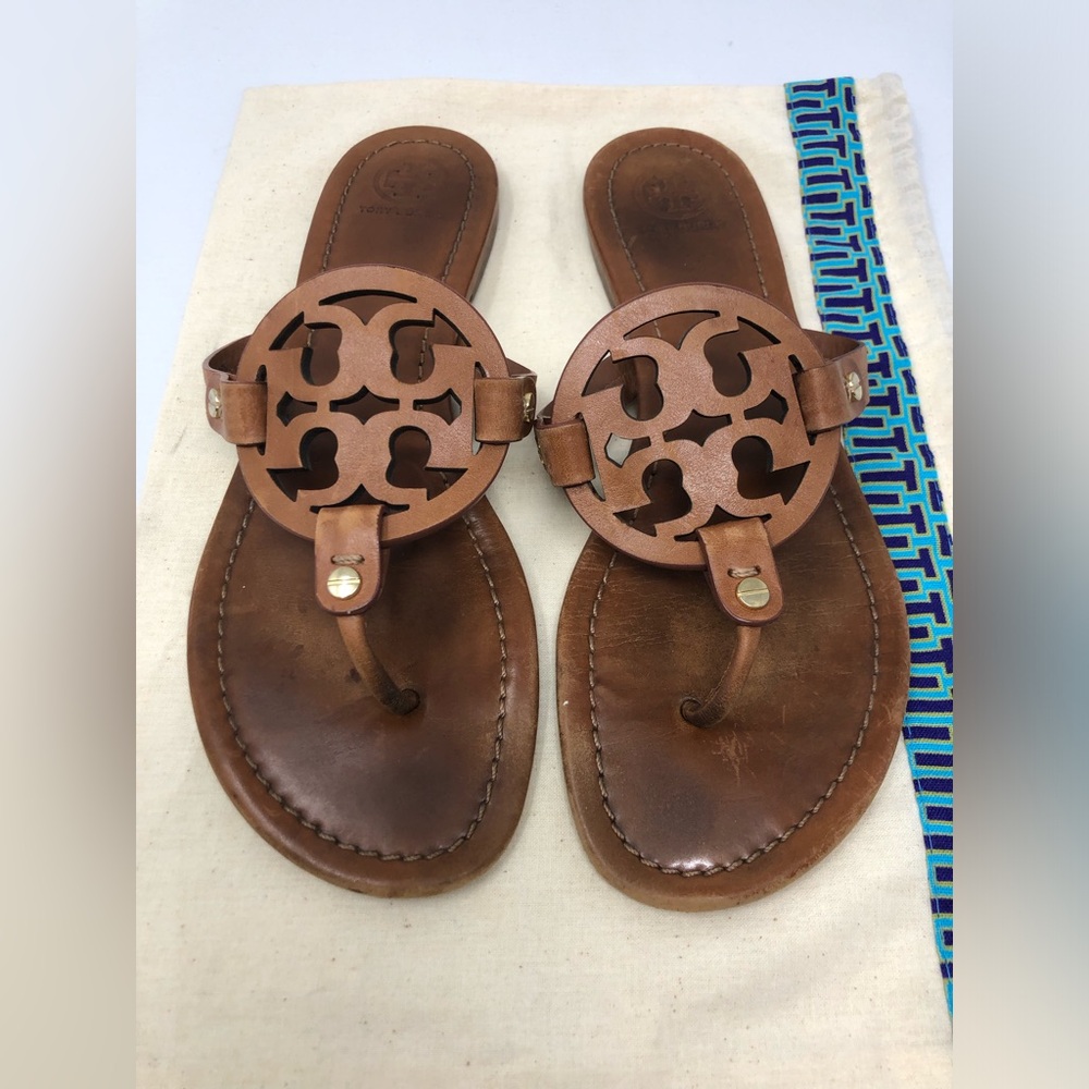 Tory Burch Miller Thong Brown Sandals size 9